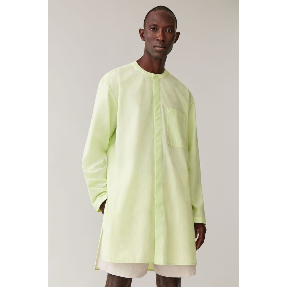 ✨COS Oversized Cotton Lime Green Sz Small Tunic✨ - Picture 1 of 11